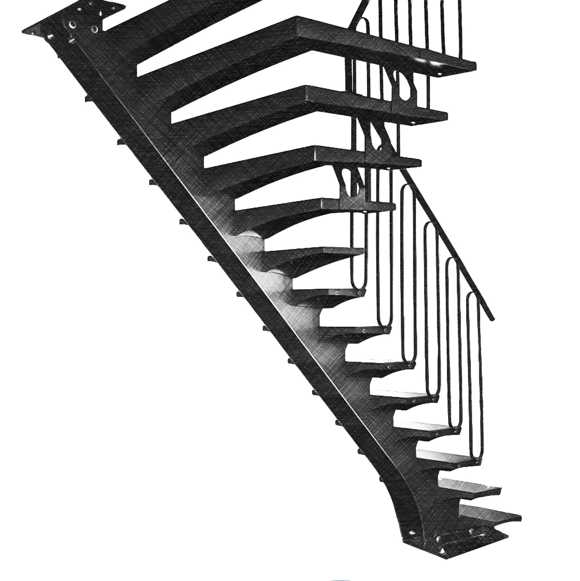 Rendu 3D d’un escalier